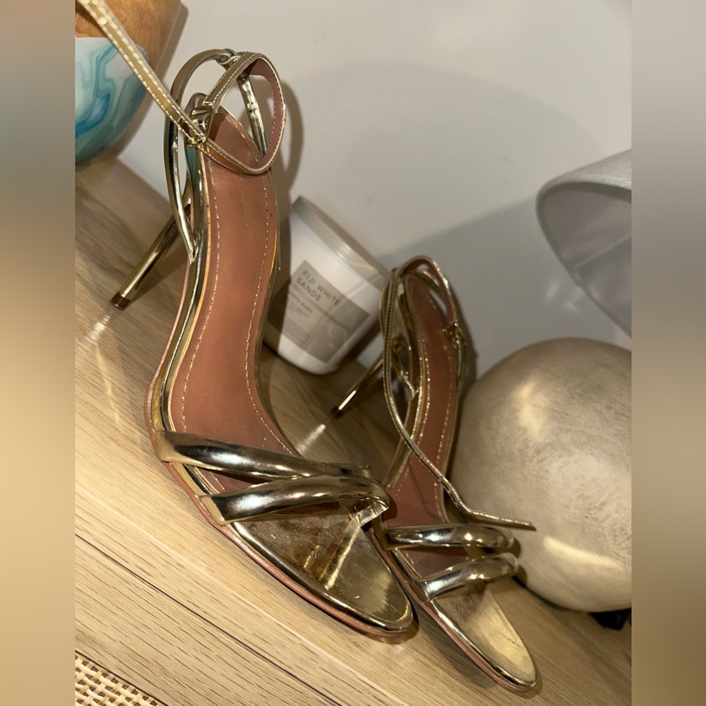 Zara Gold Heels